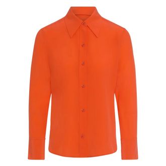 Equipment Overhemden, Dames, Oranje, S, Leona Silk Shirt