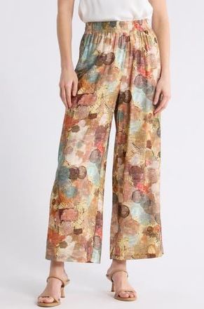 Patrizia Luca Abstract Print Pull-On Pants in Blue at Nordstrom Rack, Size X-Small