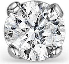 The Diamond Store SINGLE Lab Diamond Stud Earring 0.50ct H/Si in 9K White Gold - 5.2mm