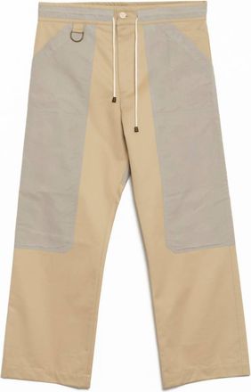 Nicholas Daley Mens Pullcord Trouser In Khaki