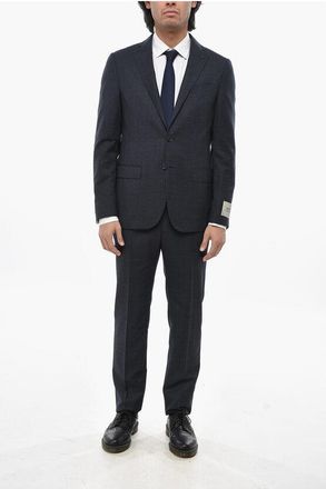 Corneliani CC COLLECTION Virgin Wool Side Vents Notch Lapel 2-Button Su size 50