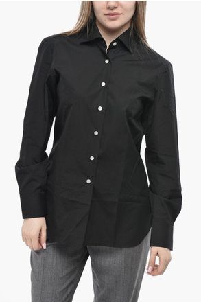Finamore Cotton Poplin Shirt IVANA Solid size 46