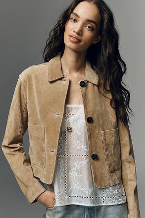 Blank NYC Real Suede Crop Jacket