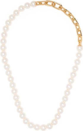 AMBUSH Collana a catena con perle - Bianco