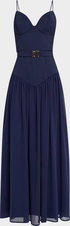 Hutch Ruby Sweetheart Drop-Waist Maxi Dress