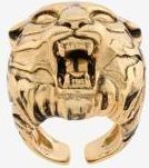 Roberto Cavalli Tiger Head Chunky Ring, Size 20