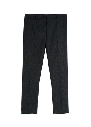 Dolce & Gabbana Black Jacquard Trousers Size XS