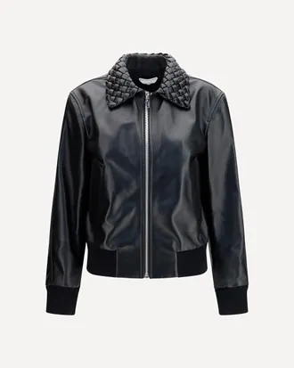 Bottega Veneta Glossy leather padded Jacket Female 38