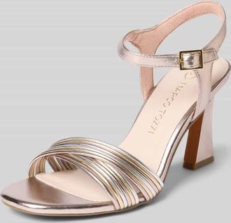 Marco Tozzi Marco Tozzi Sandalette mit Pfennigabsatz in Gold, Größe 37