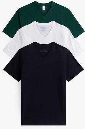 Tommy Hilfiger Mens Cotton Classics V-Neck Undershirt 3-Pack - Multi - XL