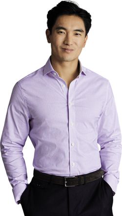 CHARLES TYRWHITT Non-Iron Stretch Texture Circle Shirt