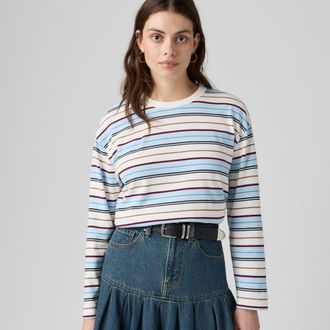 Levi's Vintage Long Sleeve Tee - Womens - XS - Multi Colour / Wednesday Stripe Egret