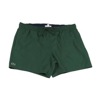 Lacoste Beachwear, male, Green, Size: M Green boxer swimwear for men