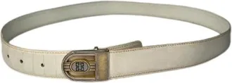 Givenchy Pre-owned Belts, male, White, Size: ONE SIZE Pre-owned Gentleman Vintage Belt