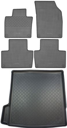 OEM Volvo Xc90 Ii Suv (5 Puertas) Desde Mayo De 2015. Juego: Alfombrillas De Goma Para Coche + Alfombrilla Para Maletero