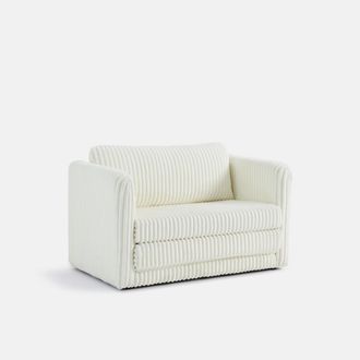 La Redoute Interieurs Grofgeribd fluwelen XL slaapbank, Hazel