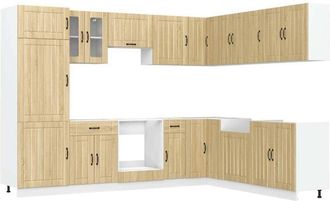 vidaXL Vidaxl - Mueble Cocina Lucca Roble Sonoma 14 Pzas Madera Contrachapada