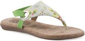 White Mountain Lifeway Slingback Sandal in Light Green/Floral/Fab at Nordstrom Rack, Size 6.5