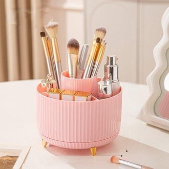 OEM Tubo Organizador Giratorio Para Brochas De Maquillaje Para Escritorio, Caja Para El Cuidado De La Piel, Giratorio, 15 15 12,5 Cm