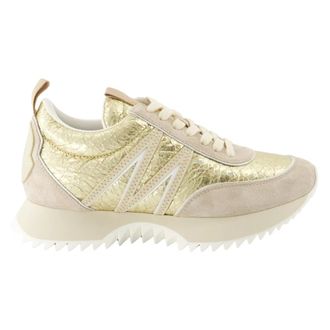 Moncler Sneakers, female, Yellow, 6 UK, Golden Leather Pacey Trainers