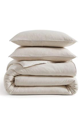 DKNY Washed Linen & Cotton Duvet Cover & Sham Set at Nordstrom, Size King