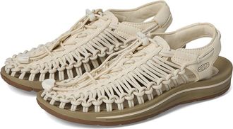 Keen Uneek Womens Toe Open Shoes Whitecap/Cornstalk : 9.5 B - Medium, Textile