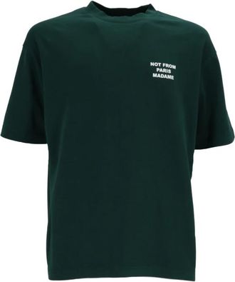 Dr&ocirc;le de Monsieur Slogan T-shirt - Heren - T-shirts - Groen - XL - Katoen - Tops
