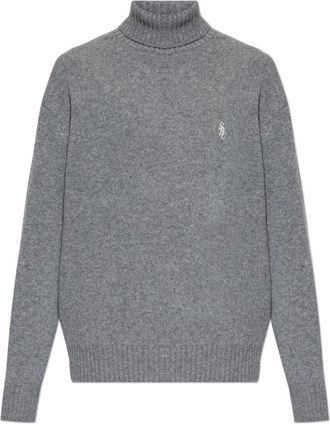 Sporty & Rich Central Park Drop Sweater - Heren - Coltruien - Grijs - XL - Wol - Truien & Vesten