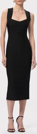 H&eacute;rve L&eacute;ger The Sandra Midi Bandage Dress in Black at Nordstrom Rack, Size Xx-Small