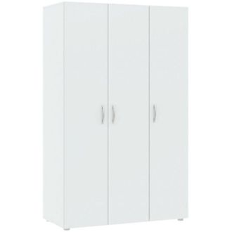 Dmora Guardaroba 3 ante Dublino, Mobile camera da letto, Cabina armadio portabiti, Armadio appendiabiti, 111x52 h179 cm, Bianco - Dmora