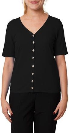 Cyrus V-Neck Elbow Length Sleeve Cardigan in Black at Nordstrom Rack, Size X-Large