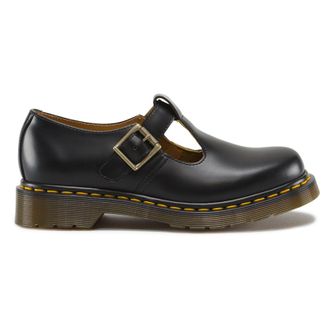 Dr. Martens Polley Smooth Leather Womens Casual Shoes - Black - Size:UK 6.5
