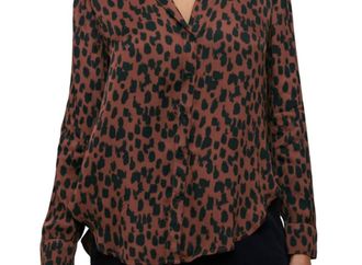 Bella Dahl Long Sleeve Shirt In Sepia Spots