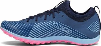 Saucony Womens Havok Xc2 Running Shoe In Blue/citron/viz Pink