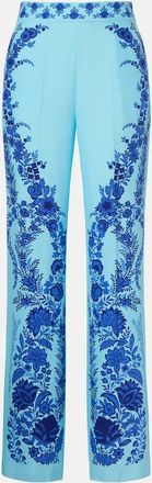 Etro Pantaloni regular in seta con stampa