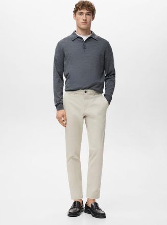 Mango Pantaloni Prato chino cropped tapered grezzo - Uomo - 42 - MANGO MAN