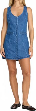 Rvca Lainey Mini Dress In Crystal Blue