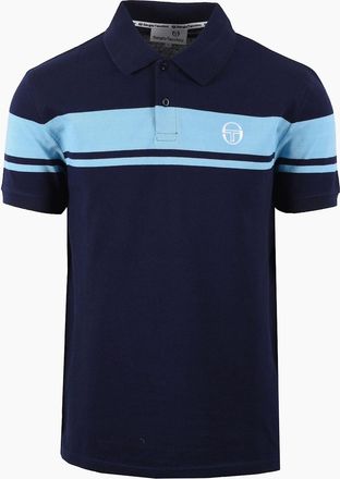 Sergio Tacchini Mens SERGIO TACCHINI YOUNG LINE POLO MARITIME BLUE/BALTIC SEA - Black - Size: 38