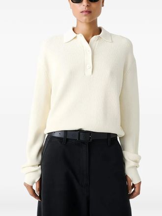 STUDIO NICHOLSON Polo a coste - Bianco