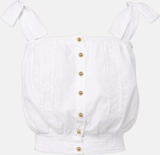 Melissa Odabash Top Giulia in cotone con pizzo