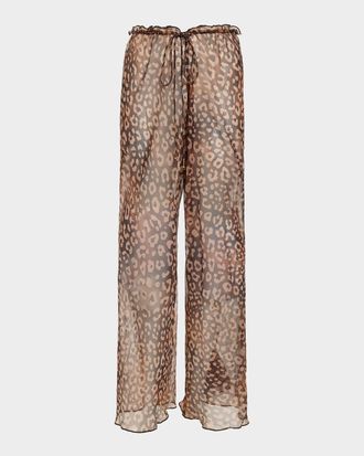 Ramy Brook Alayna Leopard Coverup Pants