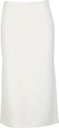 Sportmax Asymmetrical White Midi Skirt
