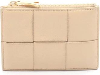 Bottega Veneta Pre-owned Wallets, female, Beige, Size: ONE SIZE Pre-owned Leather Wallet