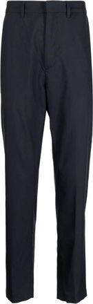 Dunhill Slim-fit Trousers, male, Blue, M, Navy Blue Wool-Silk Blend Trousers