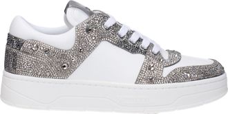 Jimmy Choo London White Leather Chunky Womens Sneakers