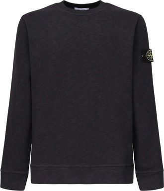 Stone Island Cotton Jersey Logo Sweatshirt