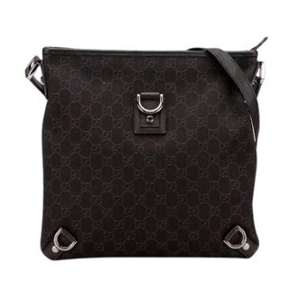 Gucci Pre-owned Cross Body Bags, female, Brown, Size: ONE SIZE Pre-owned Denim Crossbody Bag