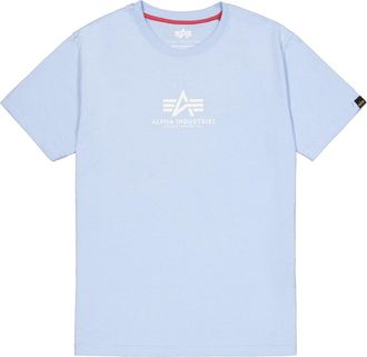 Alpha Industries T-Shirt ALPHA INDUSTRIES Basic T-Shirt ML, Herren, Gr. 3XL, artic blau, Obermaterial: 100% Baumwolle, Shirts T-Shirt