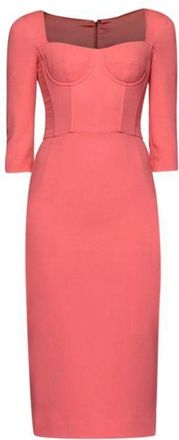 Dolce & Gabbana Pink Crepe Bustier Dress Size M