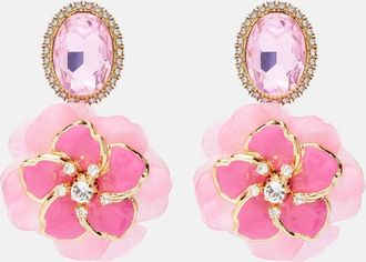 Dolce & Gabbana Embellished floral clip-on earrings